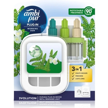 Ambi Pur 3volution Morning Dew електрически уред за освежаване на въздуха с пълнител 20ml