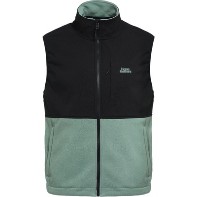 Horsefeathers pánska flísová vesta DUVAL FLEECE VEST čierna zelená