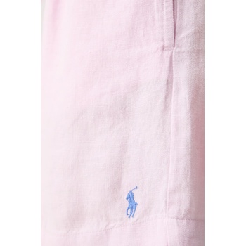 Ralph Lauren къс панталон дамски от лен LINEN-WVN-SHORTS (211A12950007)