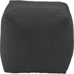 Pufrelax Пуф 130л. , Табуретка Куб XL - Eerie Black, Перящ се калъф, Гама Premium, Пълнеж от Полистиролни перли (PUF-G-CXL-PT-ERBL)