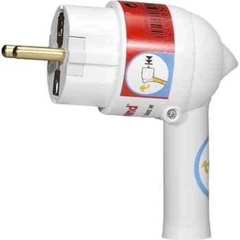 Legrand Щепсел LEGRAND Helium, 2P+E, 16A, кабел на 90°, бял (M011073)