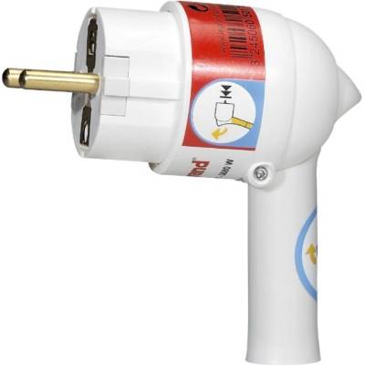 Legrand Щепсел LEGRAND Helium, 2P+E, 16A, кабел на 90°, бял (M011073)