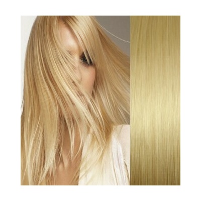 Clip in vlasy 63cm 100% ľudské - REMY 120g - svetlejšia blond