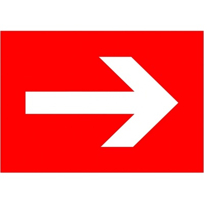 Tabuľka FTL Šípka k vpravo 150 mm x 150 mm