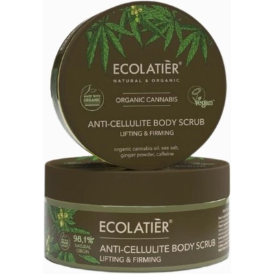 EcoLatier Anticelulitídny telový peeling Lifting & Firming Organic Cannabis 300 g