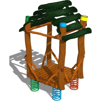 Playground System domček z agátu na pružinách Péráčkův domček