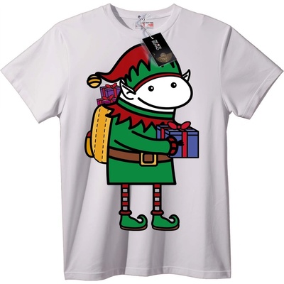 NOONEBRAND Тениска Коледен Подарък на Елф - 2XL, Black