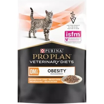 PRO PLAN Veterinary Diets PRO PLAN Ветеринарни диети OM St/Ox Храна за котки с пилешко месо за контрол на затлъстяването 85 г