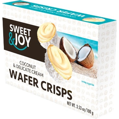 Sweet & Joy wafer crisps kokosové a delikátny krém 100 g