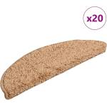 vidaXL Изтривалки за стълби, 20 бр. , 56x17x3 см, бежови, полукръгли (3365839)