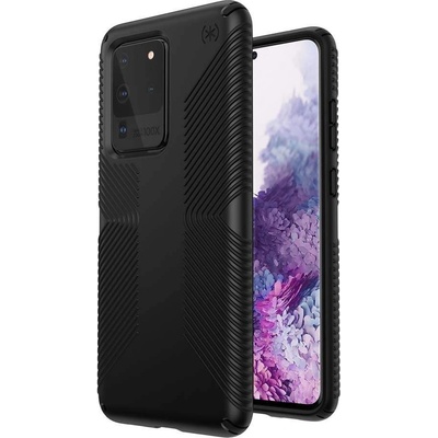 Speck Presidio Grip Case - удароустойчив хибриден кейс за Samsung Galaxy S20 Ultra (черен)