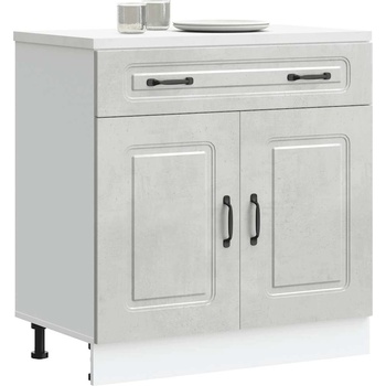 vidaXL Кухненски шкаф, "Kalmar", бетонно сив, инженерно дърво (853501)