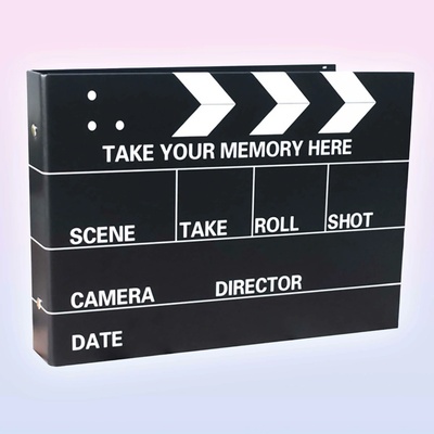 Zážitkový deník/fotoalbum filmová klapka + kreativní sada samolepek – Zboží Mobilmania