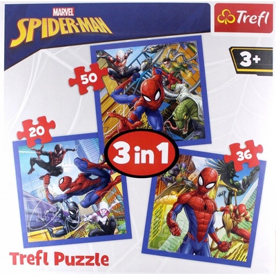 Trefl Spider-Man 3v1 20,36,50 dílků