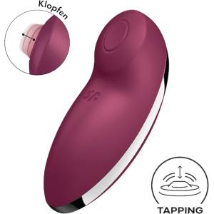 Satisfyer Tap & Climax 2 - вибратор и клитор стимулатор 2в1 - червен