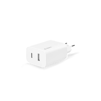 Ttec Адаптер ttec SmartCharger Duo PD Travel Charger USB-C+USB-A 32W - Бял