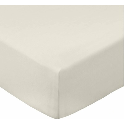 Bianca Béžová napínacia plachta z bavlneného perkálu Cotton Percale 90x190