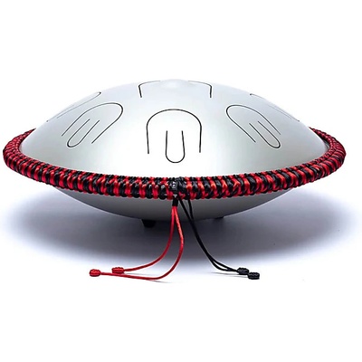 Hluru Hybrid Handpan - tongue drum - 9 nôt D-mol (minor) šedý