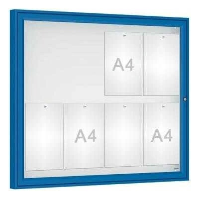 PROCITY Vonkajšia vitrína Classique, 8 x A4, plexi, modra