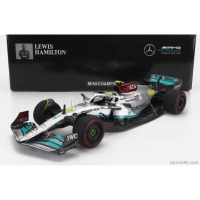 Minichamps Mercedes gp F1 W13e Team Mercedesamg Petronas F1 N 44 Španielsko Gp 2022 Lewis Hamilton Strieborná zelená 1:18