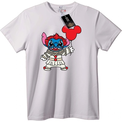NOONEBRAND Тениска Stitch Mickey клоун - 3XL, White