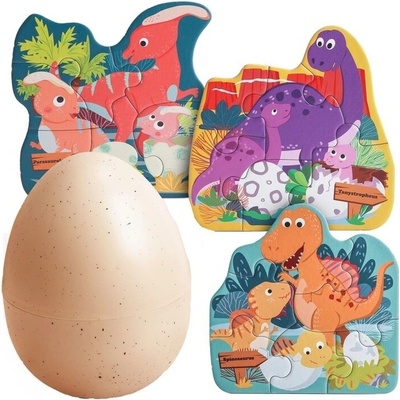 TOP BRIGHT Dinosauří vejce 3 x 6 dílků