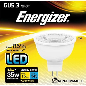 Energizer LED žárovka GU5,3 4,8W Eq 50W ,napětí 12V S8832 Teplá bílá