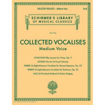 COLLECTED VOCALISES CONCONE LUTGEN SIEBER VACCAI MEDIUM VOICE BOOK