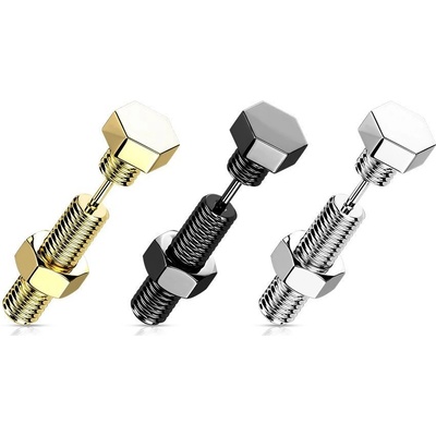 Šperky4U falešný piercing do ucha šroub FP103-ST