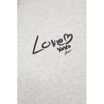 BOSS Orange Памучен суичър BOSS Orange в сиво с качулка с апликация 50551429 (50551429)