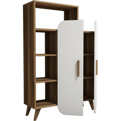 Knižnica Form White and Walnut