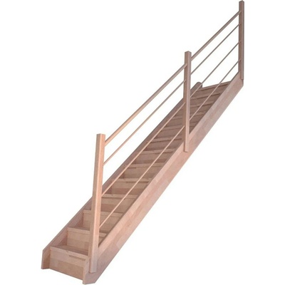 StarWood Schody Mykonos Pro bukové rovné 90cm uzavřené dřev. design. zábradlí P