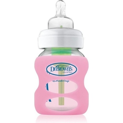 Dr. Brown's Протектор за стъклено шише Dr. Brown's Wide-Neck - Светлорозов 150 ml (72239308646)