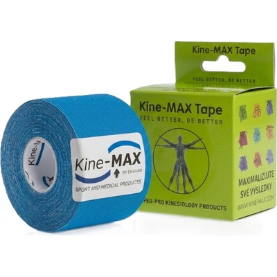 Kine-MAX Tape Super-Pro Rayon Profesionální kinesiologický tejp modrý 5 cm × 5 m