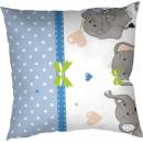 Dadka krep Slony denim 40 x 40 cm