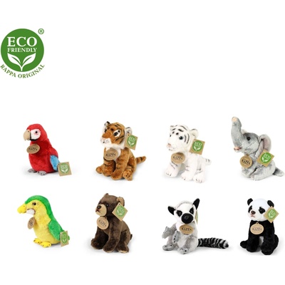 RAPPA Plyšové zvieratá exotické 15 cm ECO-FRIENDLY