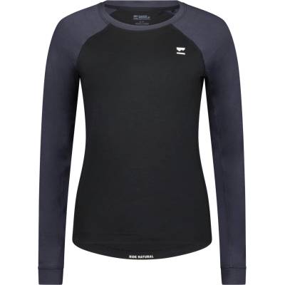 Mons Royale Дамска фланелка с дълъг ръкав за колоездене Mons Royale Women's Tarn Merino L/S Merino longsleeve - Black / 9 Iron (156-2460-0214)