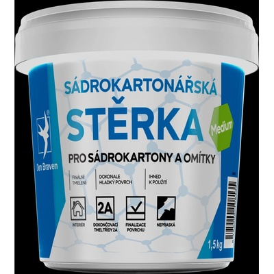 Den Braven - Sádrokartonářská stěrka, kelímek 1,5 kg, bílá