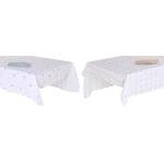 DKD Home Decor Покривка за маса и салфетки DKD Home Decor Син Кафяв Бял (150 x 150 x 0, 5 cm) (2 броя)