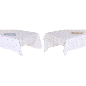 DKD Home Decor Покривка за маса и салфетки DKD Home Decor Син Кафяв Бял (150 x 150 x 0, 5 cm) (2 броя)