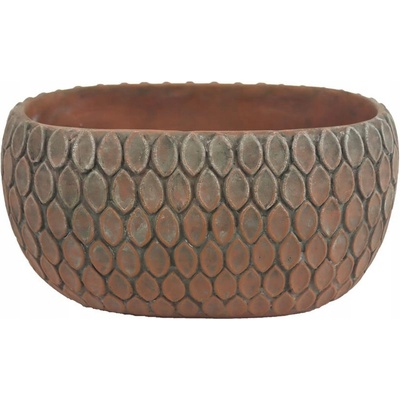 Morex Oranžový betonový Květináč 22 x 12 x 11 cm