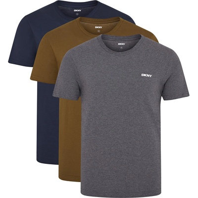 DKNY Тениска DKNY DKNY Mens 3 Pack Short Sleeve T-Shirts Giants - Olive/Char/Navy