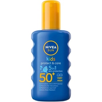 Nivea Sun Kids Protect & Care Sun Spray слънцезащитен спрей за лице и тяло spf 50+ за деца 200 мл