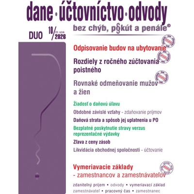 DUO č. 10 / 2026 Odpisovanie budov a zdaňovanie