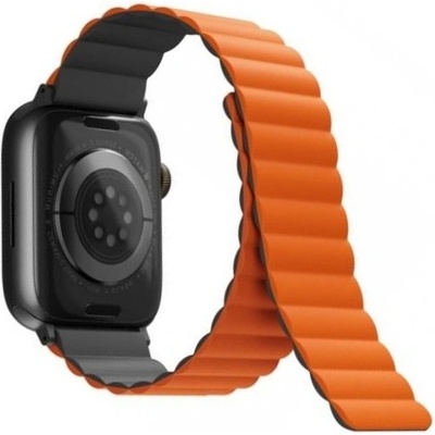UNIQ Revix obojstranný remienok pre Apple Watch 45 mm / 44 mm / 42 mm sivo-oranžový 8886463679128