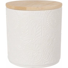 NAVA Keramická dóza s bambusovým víkem 10 x 10,5 cm