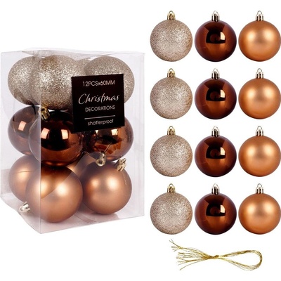 Home Styling Collection Vánoční koule Ø 6 cm sada 12 ks 3 barvy
