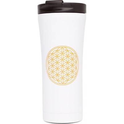 Bodhi termohrnek nerezová ocel 480 ml květ života matně bílý