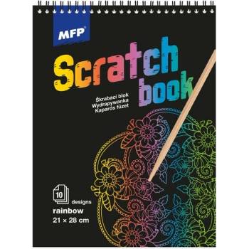 Škrabací obrázok blok 21x28cm 10l mix dúha