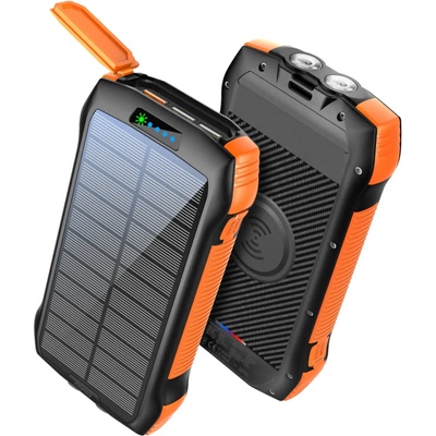 Promate Външна батерия ProMate Solar PowerBank , Rugged, EcoLight 20W / 3.0 QC 5 in 1 20000mAh - Черна